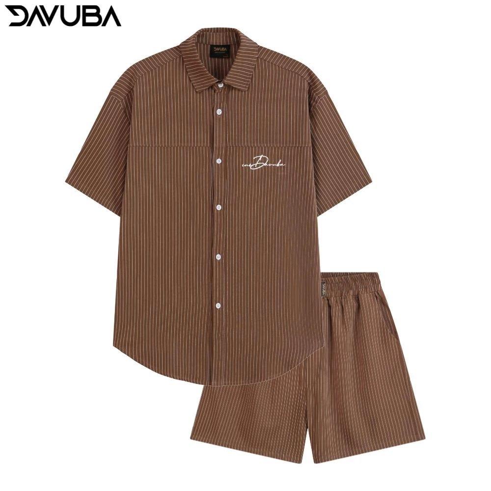 Ảnh minh họa Bộ quần áo DAVUBA kẻ sọc cộc tay nam nữ logo thêu SM130 chính hãng - Giá tốt Ảnh minh họa Bộ quần áo DAVUBA kẻ sọc cộc tay nam nữ logo thêu SM130 chính hãng - Giá tốt