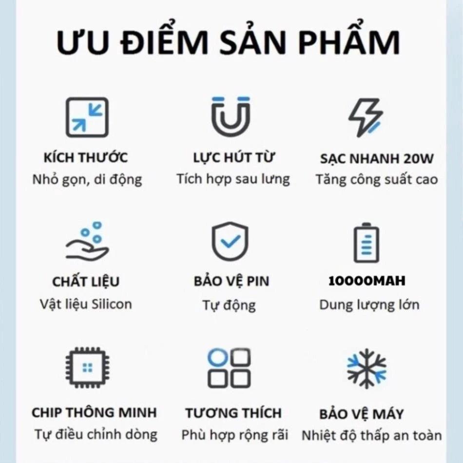 Ảnh minh họa Sạc Dự Phòng 10000mah Không Dây Có Nam Châm Tự Động Bật Tắt chính hãng - Giá tốt Ảnh minh họa Sạc Dự Phòng 10000mah Không Dây Có Nam Châm Tự Động Bật Tắt chính hãng - Giá tốt