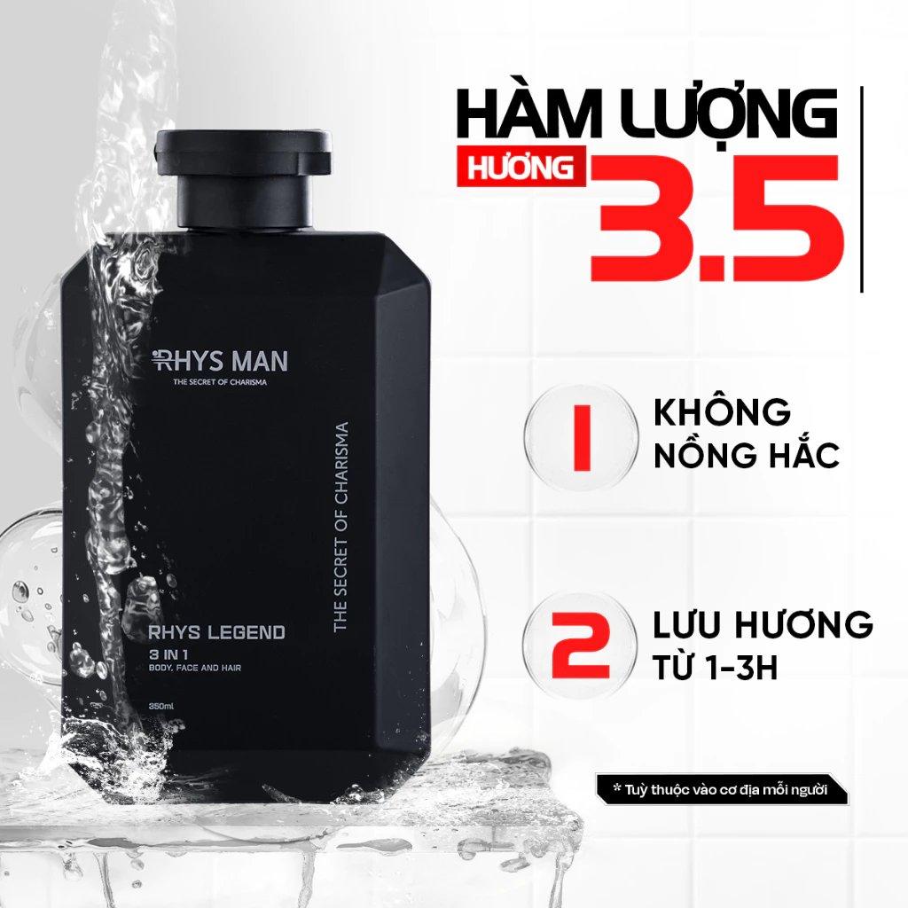 Ảnh minh họa Sữa tắm gội nam 3in1 RHYS MAN hương nước hoa Rhys Legend 350ml chính hãng - Giá tốt Ảnh minh họa Sữa tắm gội nam 3in1 RHYS MAN hương nước hoa Rhys Legend 350ml chính hãng - Giá tốt